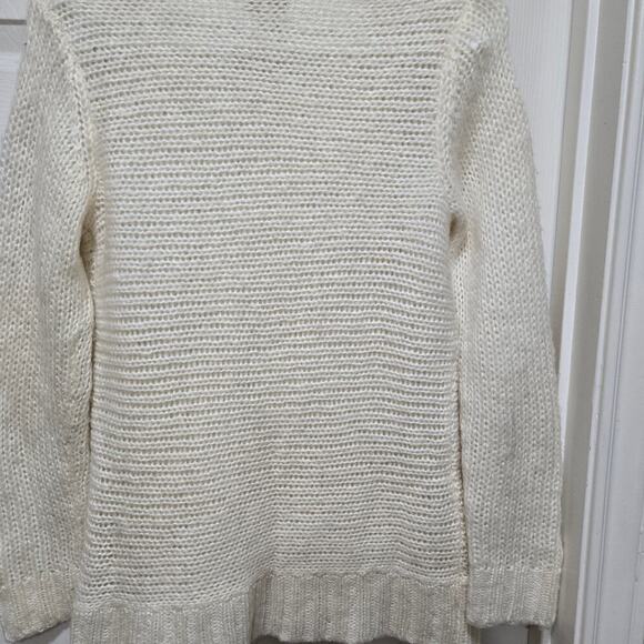 Chico’s Cream Knit Sweater Size 0 Small Pullover Lightweight Top - Picture 9 of 9